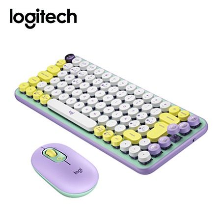 TECLADO LOGITECH + MOUSE POP FRESH VIVES LILA/GREEN (910-006544/920-010714)*